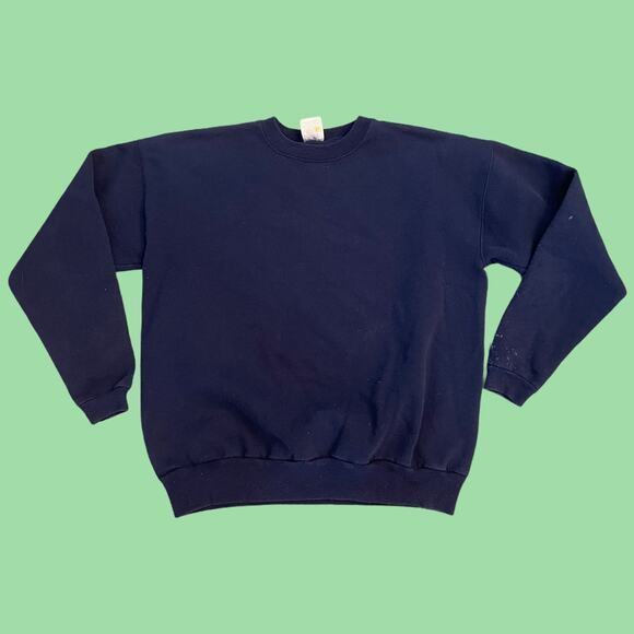 Hanes her way blue crewneck sweatshirt M - Picture 1 of 4